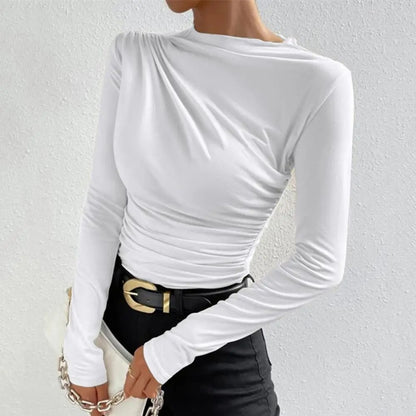 Amara - Sleek Long-Sleeve Slim Fit Pullover for Women