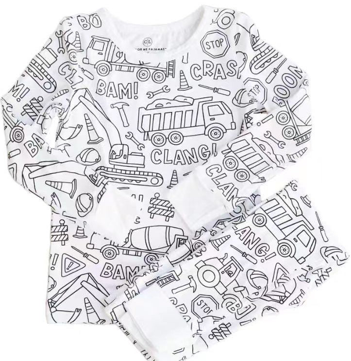 Rachel – Children's DIY Hand-painted Graffiti Pajamas Suit