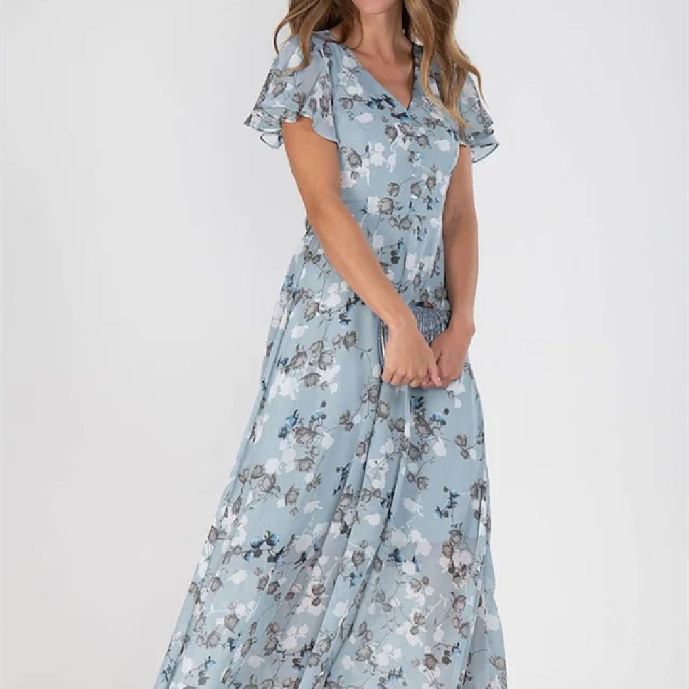 Joy – Women's Fashion Print Dress with Waist Tucked In