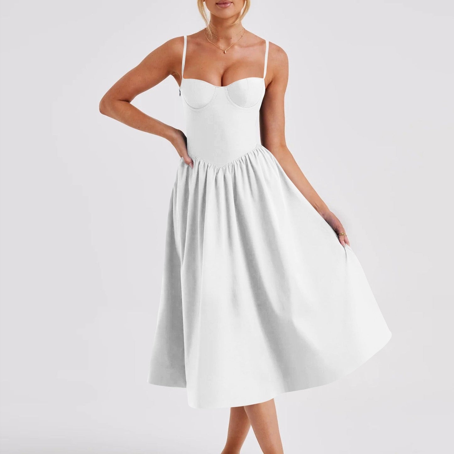 Joanne – French Retro Long Dress Court Style