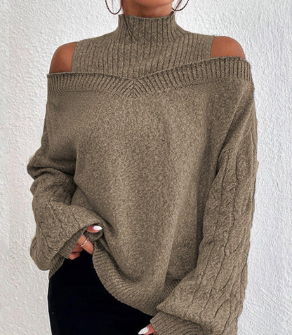 Vanessa – Off-the-Shoulder Lantern Sleeve Sweater