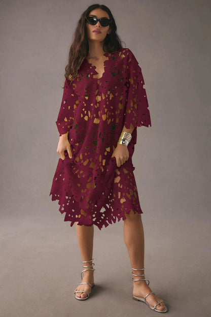 Adela -Lace Shirt Dress