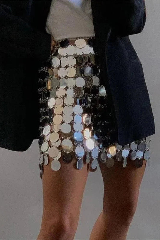 Sophie - Sequin A Line Short Skirt