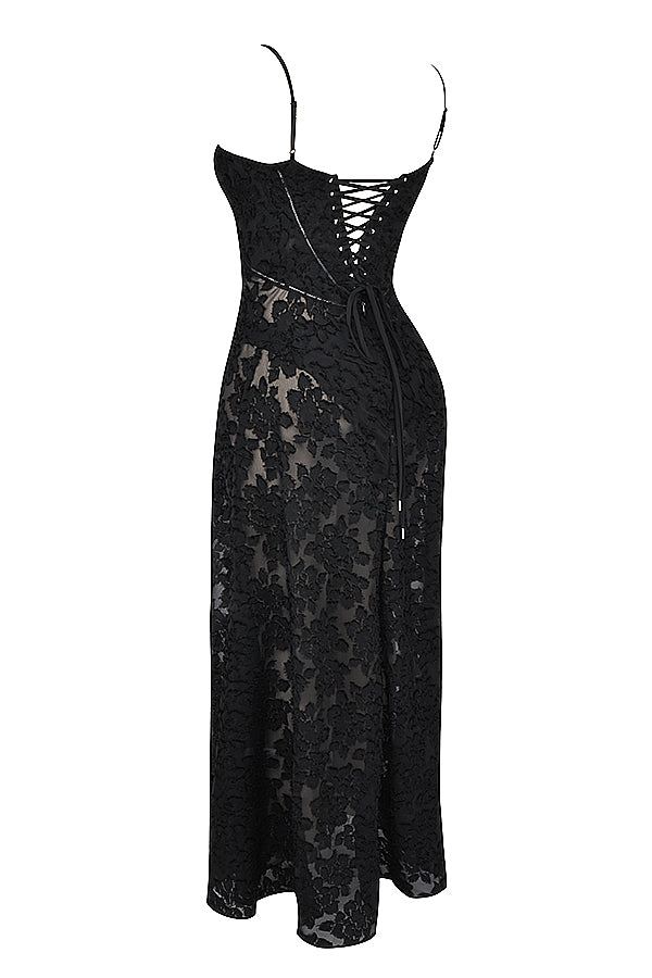 Kayla - Maxi dress with floral lace