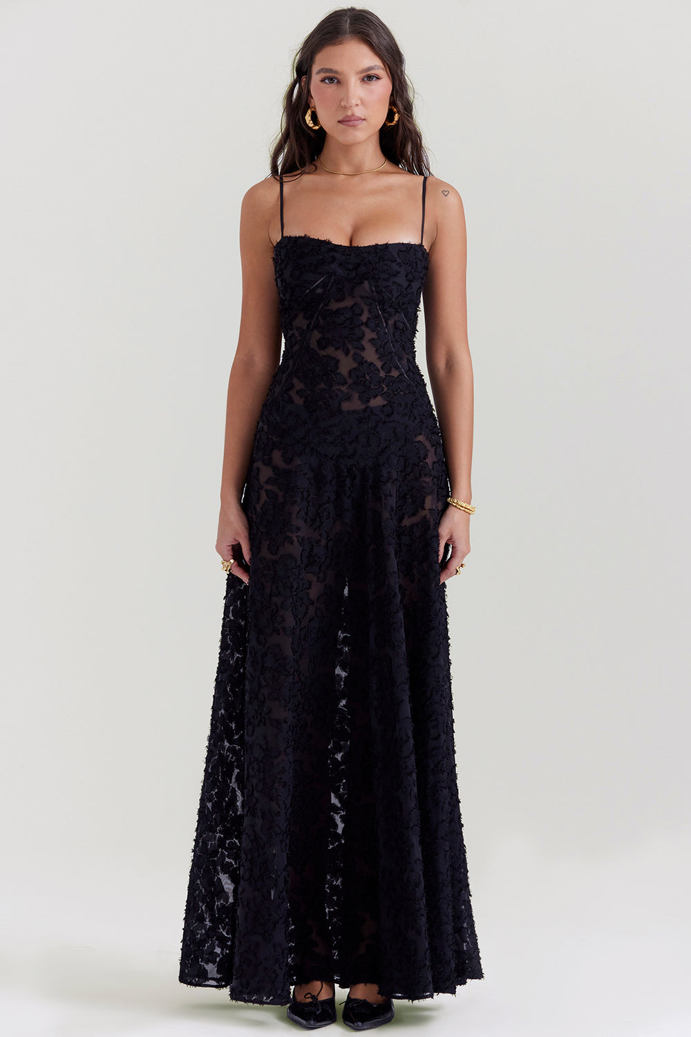 Kayla - Maxi dress with floral lace