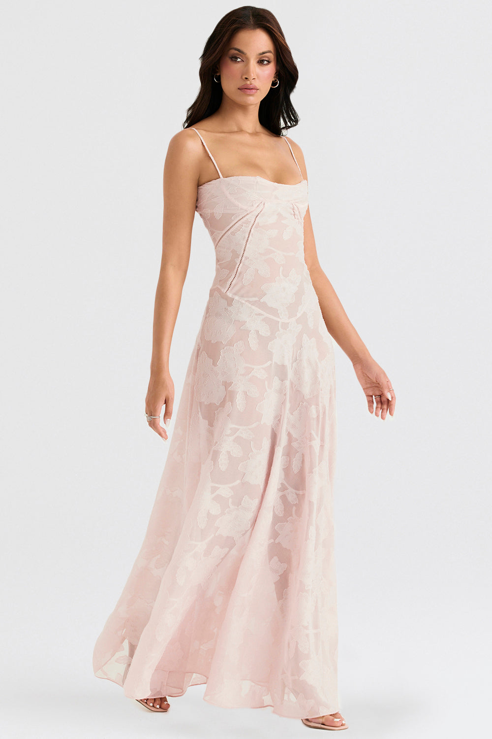 Kayla - Maxi dress with floral lace