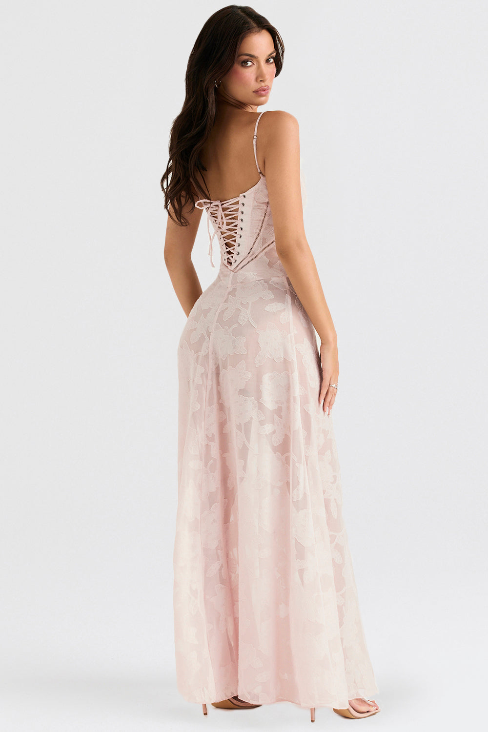 Adira - Maxi Dress with Floral Lace Back